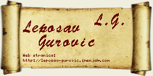 Leposav Gurović vizit kartica